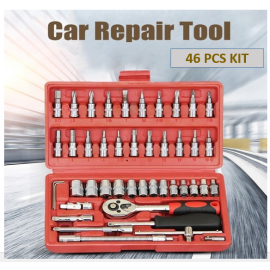 Antiqa-46Pcs Wrench Socket Screwdriver Set For Car/Motorcycle & Home Repairing Tool Kit