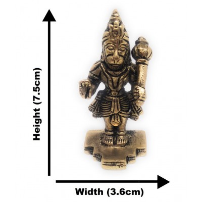 Apna Rudraksha - Lord Hanuman Brass Idol