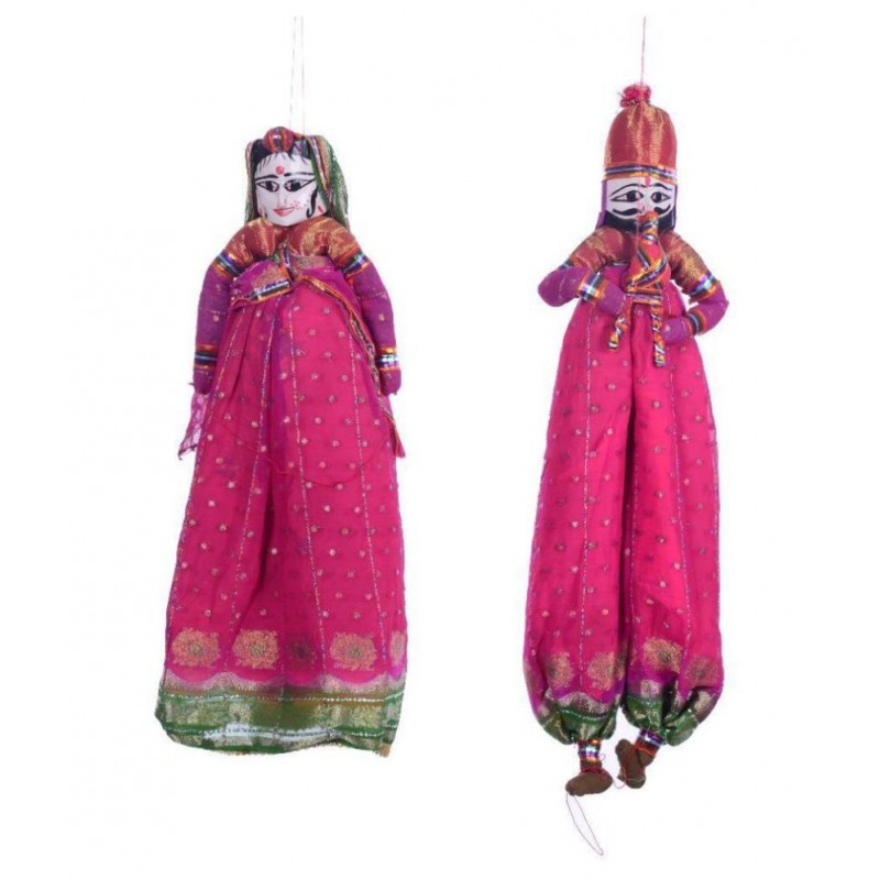 Apratim Pink Wood Puppet - Pack of 1