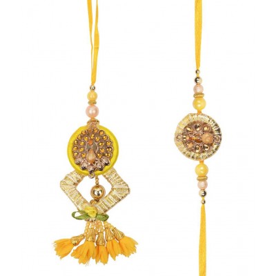 Arendelle Lumba Rakhi Yellow Rakshabandhan 2022 Pack of 1