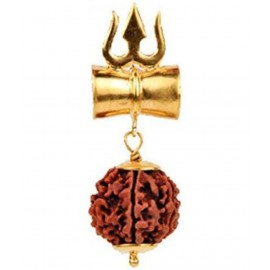 Arina Collection shiv shakti locket with rudraksha