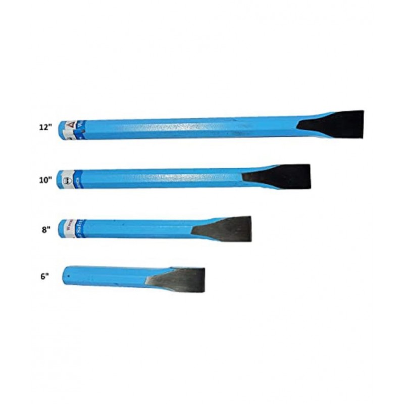 Arnav- Combo of Octagonal Chisel 6,8,10,12 inch made from EN 8 ,19mm dia