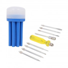 Arnav Multipurpose Screwdriver Set with 8 Blades of 6mm Diameter consisting Extension Rod and Neon Bulb for Home (8 Pcs)