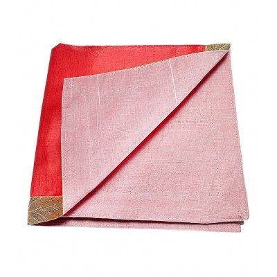 Asan Chowki - Red with golden lace