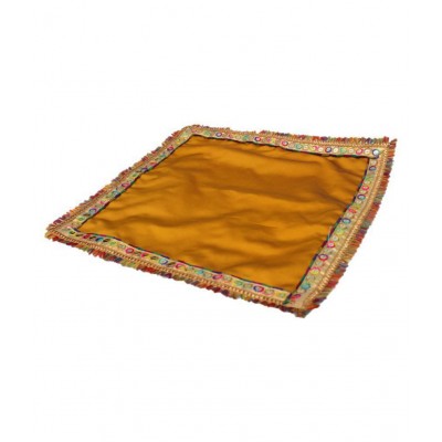 Asan Chowki with Border Emboidery - Golden