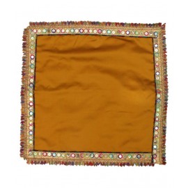 Asan Chowki with Border Emboidery - Golden