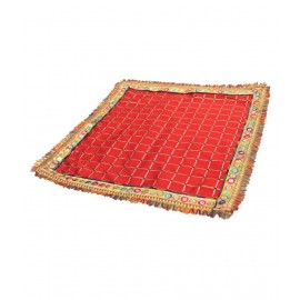 Asan Chowki with Emboidery - Red