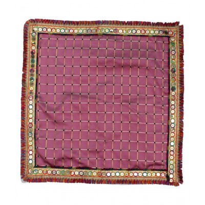 Asan Chowki with Emboidery - White