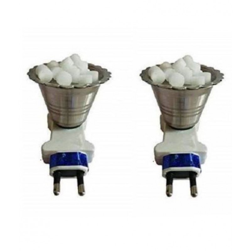 Asian Aura Electric Kapoor Dani Steel Dhoop Dani Incense Burner for Puja pack of 2 Steel Incense Holder  (White, Silver)