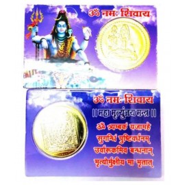 Astrodidi Om Namah Shivay Maha Mrityunjaya Yantra Coin Card Plastic, Plated Yantra (Pack of 1) Astrodidi Om Namah Shivay Maha Mrityunjaya Yantra Coin Card Plastic, Plated Yantra (Pack of 1)