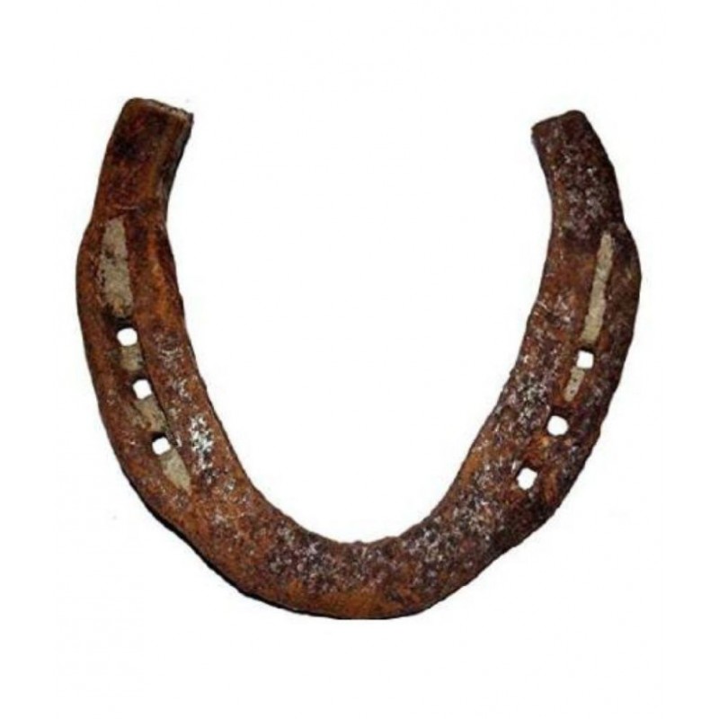 Astrodidi Original Black Horse Shoe / Kale Ghode Ki Naal Decorative Showpiece  -  9 cm (Iron, Brown)