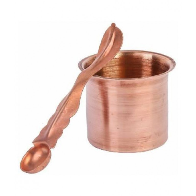 Astrodidi Panchpatra Copper Panch Patra with Spoon for Poojan Purpose