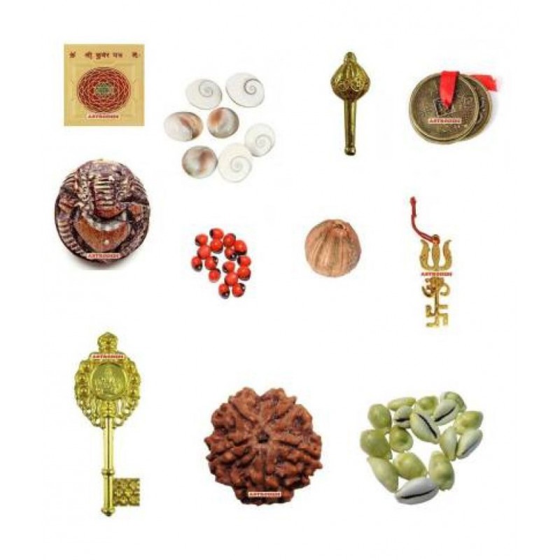 Astrodidi Shri Laxmi Puja Lakshmi Pujan Samagri Pack With Kuber Plated Yantra (Pack of 1)