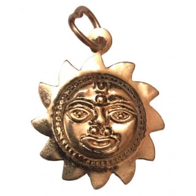 Astrodidi Shri Surya Pendant / Shree Sun Locket in Pure Copper