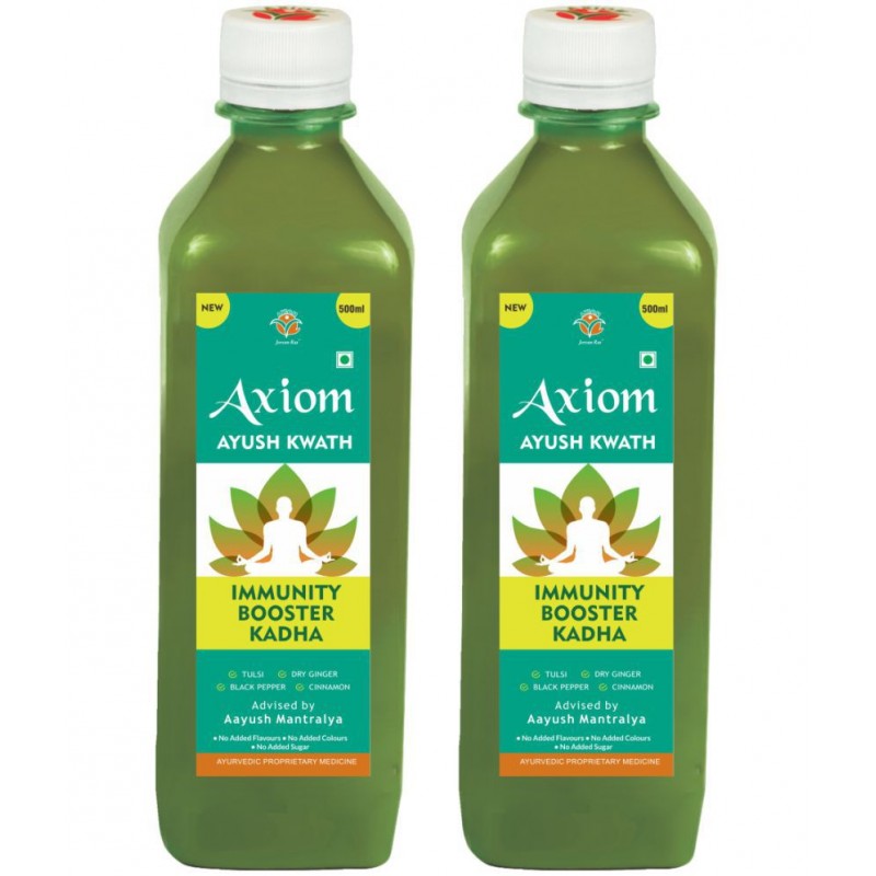 Axiom  Ayush Kwath 500ml (Pack of 2) |100% Natural WHO-GLP,GMP,ISO Certified Product