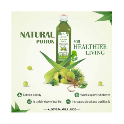 Axiom Aloevera Amla Juice 1 Litre (pack of 2) | Boosts Immunity | Helps to purify Blood | Helps in Digestion | Healthy Eyes | 100% Natural WHO GMP, GLP Certified Product Axiom Aloevera Amla Juice 1 Litre (pack of 2) | Boosts Immunity | Helps to purify Blood | Helps in Digestion | Healthy Eyes | 100% Natural WHO GMP, GLP Certified Product
