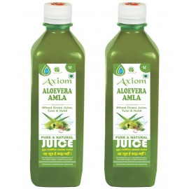 Axiom Aloevera Amla Juice 1 Litre (pack of 2) | Boosts Immunity | Helps to purify Blood | Helps in Digestion | Healthy Eyes | 100% Natural WHO GMP, GLP Certified Product