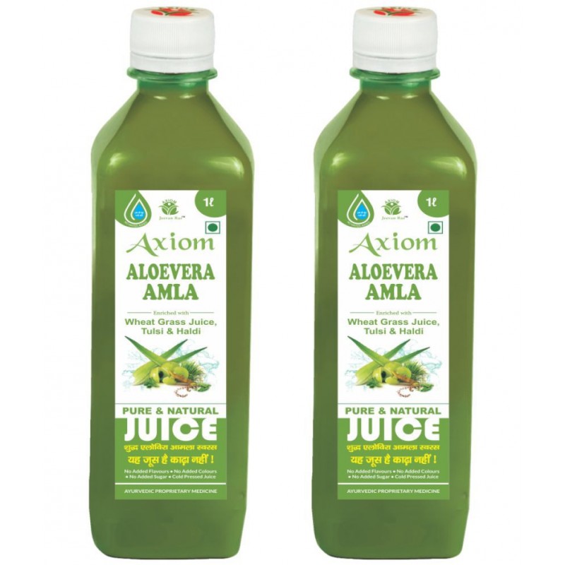 Axiom Aloevera Amla Juice 1 Litre (pack of 2) | Boosts Immunity | Helps to purify Blood | Helps in Digestion | Healthy Eyes | 100% Natural WHO GMP, GLP Certified Product Axiom Aloevera Amla Juice 1 Litre (pack of 2) | Boosts Immunity | Helps to purify Blood | Helps in Digestion | Healthy Eyes | 100% Natural WHO GMP, GLP Certified Product