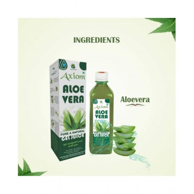 Axiom Aloevera Juice 500ml (Pack  of 2) |100% Natural WHO-GLP,GMP,ISO Certified Product