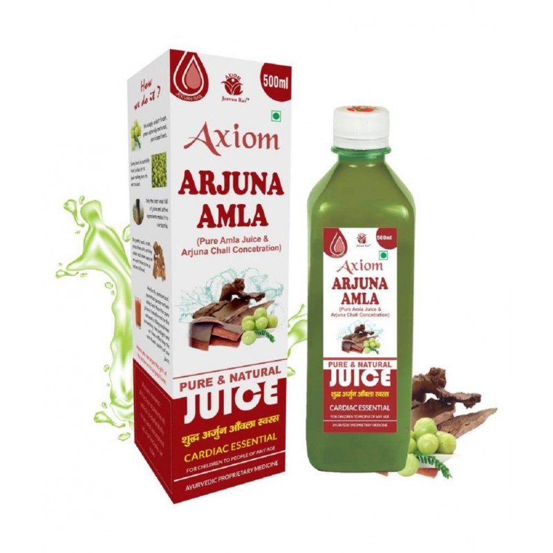 Axiom Arjuna Amla Juice 500ml (pack of 2)| Natural Source of Calcium | Controls Blood Pressure | Control Cholesterol Level | No Added Sugar | 100% Natural WHO GMP Certified Axiom Arjuna Amla Juice 500ml (pack of 2)| Natural Source of Calcium | Controls Blood Pressure | Control Cholesterol Level | No Added Sugar | 100% Natural WHO GMP Certified