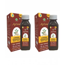 Axiom Ashwagandha Root Juice 160 ml Pack of 2 | 100% Natural Herbal Juice | WHO-GLP, GMP,ISO Certified Product