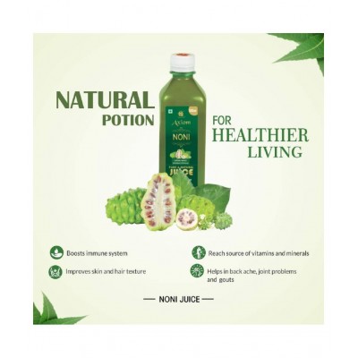 Axiom Ayurveda Noni Juice 500 ml | Immunity Booster | Made with Fresh Noni Fruit | WHO GMP GLP Certified Product | No Added Color | No Added Sugar Pack of 2 Axiom Ayurveda Noni Juice 500 ml | Immunity Booster | Made with Fresh Noni Fruit | WHO GMP GLP Certified Product | No Added Color | No Added Sugar Pack of 2