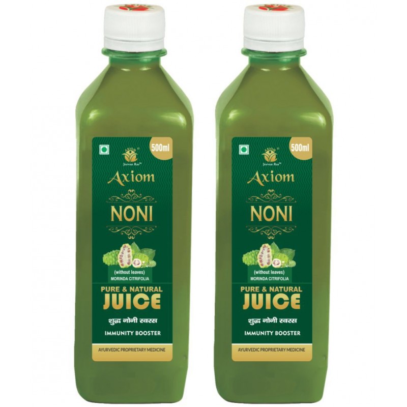 Axiom Ayurveda Noni Juice 500 ml | Immunity Booster | Made with Fresh Noni Fruit | WHO GMP GLP Certified Product | No Added Color | No Added Sugar Pack of 2 Axiom Ayurveda Noni Juice 500 ml | Immunity Booster | Made with Fresh Noni Fruit | WHO GMP GLP Certified Product | No Added Color | No Added Sugar Pack of 2