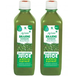 Axiom Brahmi Juice 500ml (Pack of 2) |100% Natural WHO-GLP,GMP,ISO Certified Product