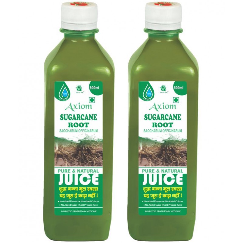 Axiom Sugarcane Root Juice 500ml (Pack of 2) |100% Natural WHO-GLP,GMP,ISO Certified Product