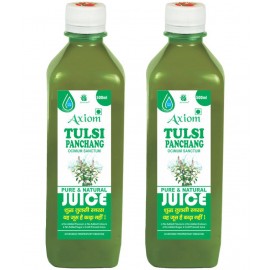 Axiom Tulsi Juice 500ml (Pack of 2)|100% Natural WHO-GLP,GMP,ISO Certified Product