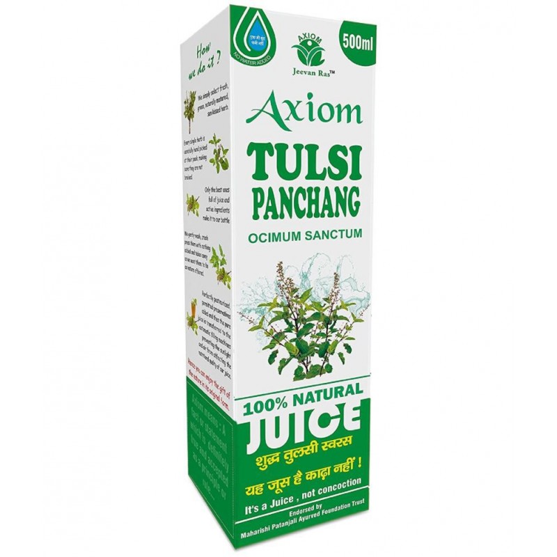 Axiom Tulsi Panchang juice 500ml (Pack Of 2)|100% Natural WHO-GLP,GMP,ISO Certified Product