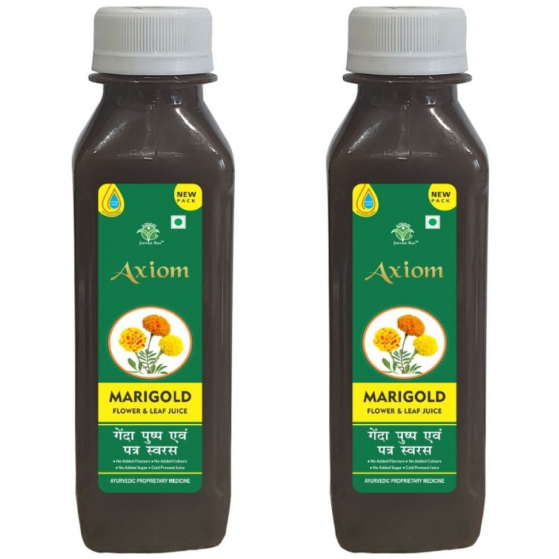 Axiom_Ayurveda Marigold Juice pack of 2 |100% Natural WHO-GLP,GMP,ISO Certified Product