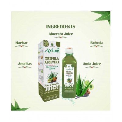 Axiom_Ayurveda Triphla Aloevera Juice 500 ml (Pack of 2) | 100% Natural WHO-GLP,GMP,ISO Certified Product