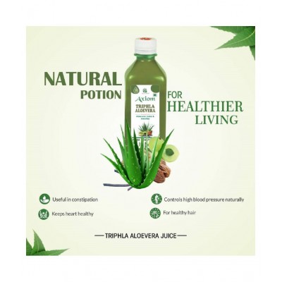 Axiom_Ayurveda Triphla Aloevera Juice 500 ml (Pack of 2) | 100% Natural WHO-GLP,GMP,ISO Certified Product