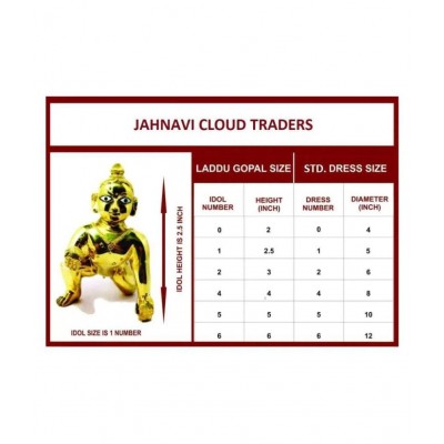 Ayansh Laddu Gopal Brass Idol ( Size 1 No.)