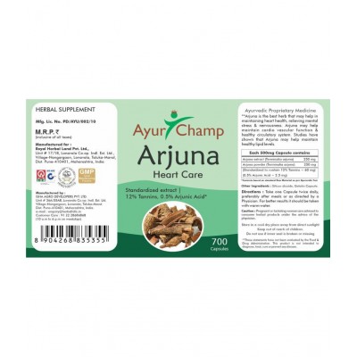 Ayur Champ Arjuna Capsule 700 no.s Pack Of 1