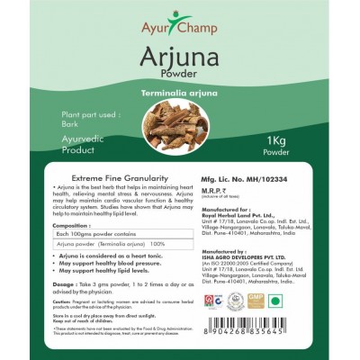 Ayur Champ Arjuna Powder 1 kg Pack Of 1