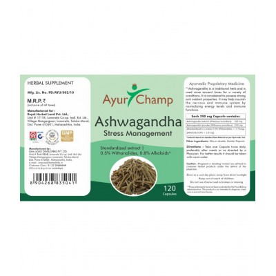 Ayur Champ Ashwagandha Capsule 120 no.s Pack Of 1