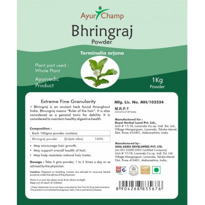 Ayur Champ Bhringraj Powder 1 kg Pack Of 1
