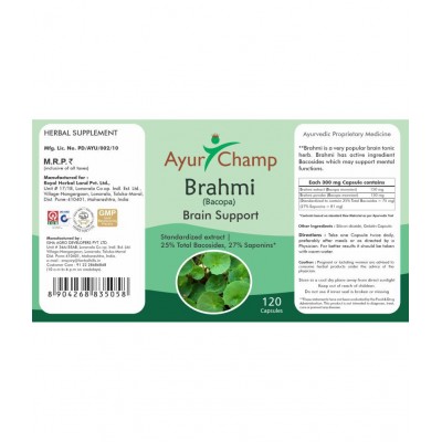 Ayur Champ Brahmi Capsule 120 no.s Pack Of 1