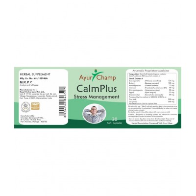 Ayur Champ Calm Plus Capsule 30 no.s Pack Of 1