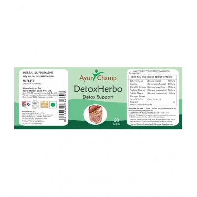 Ayur Champ DETOX HERBO Tablet 60 no.s Pack Of 1