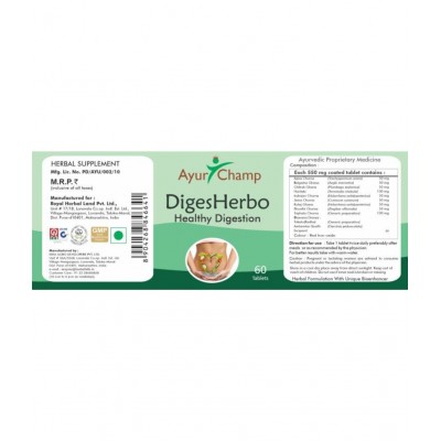 Ayur Champ DIGES HERBO Tablet 60 no.s Pack Of 1