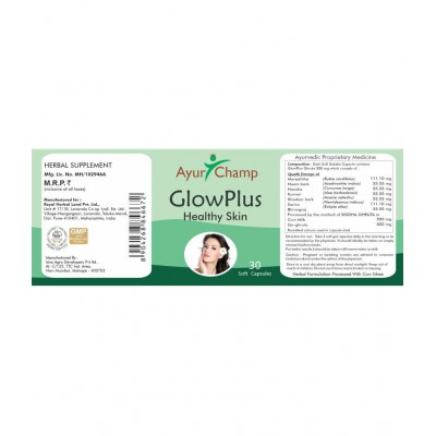 Ayur Champ Glow Plus Capsule 30 no.s Pack Of 1