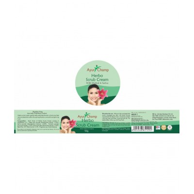 Ayur Champ Herbo Scrub Cream Paste 50 gm Pack Of 1