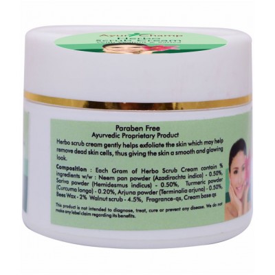 Ayur Champ Herbo Scrub Cream Paste 50 gm Pack Of 1