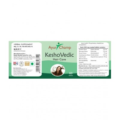 Ayur Champ KESHOVEDIC Tablet 60 no.s Pack Of 1