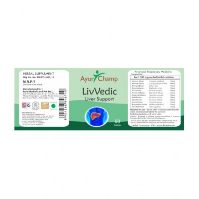 Ayur Champ LIV VEDIC Tablet 60 no.s Pack Of 1