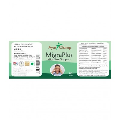 Ayur Champ MIGRA PLUS Tablet 60 no.s Pack Of 1