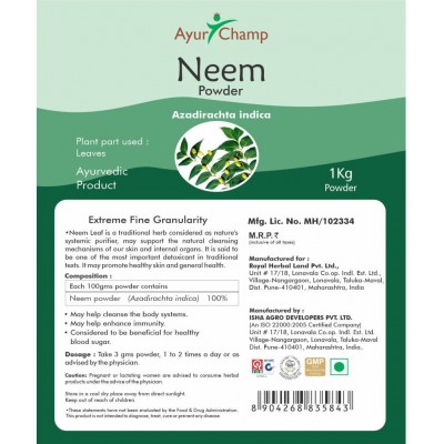 Ayur Champ Neem Patra Powder 1 kg Pack Of 1